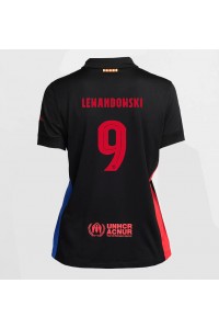 Barcelona Robert Lewandowski #9 Fotballdrakt Borte Klær Dame 2024-25 Korte ermer